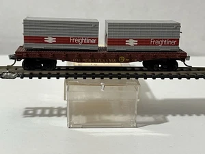 AHM LIMA 4455D PRR PLANO CON 2 CONTENEDORES FREIGHTLINER #3520 MT CPLRS VINTAGE N - Imagen 1 de 6