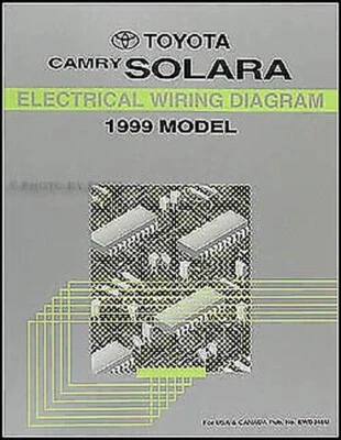 1999 Toyota Camry Solara Diagramma Cablaggi Manuale Originale Elettrico Schemi - Immagine 1 di 2