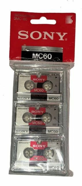 Sony Mc-60 Mc60 Microcassette Blank Cassette Tape Disc 60 Min 3 Pcs Tapes
