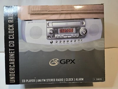 GPX CD Player Am/Fm Stereo Radio Clock  Alarm # D835 Bought In 2003 Never Used. - Image 1 of 4