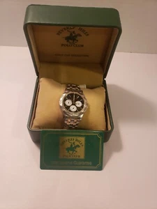 Men's Beverly Hills Polo Club Date Quartz Watch w/Box*Working* New Battery* - Picture 1 of 9