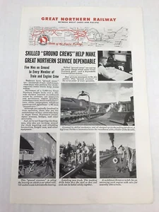 Great Northern Railway Vtg 1944 Print Ad Art Trains - Picture 1 of 3