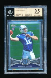 BGS 9.5 ANDREW LUCK 2012 TOPPS CHROME #1 RC ROOKIE CARD *SUBS 9,9.5,10,9.5* GEM - Picture 1 of 1