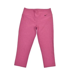 Nike Dri Fit Womens Leggings Size S Capri Pink Yoga Gym Athleisure Activewear - Picture 1 of 7