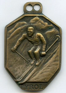 Austria Tyrol Insbruck Ski Skiing Vintage Talisman Medal Badge 45x30mm !!! - Picture 1 of 3