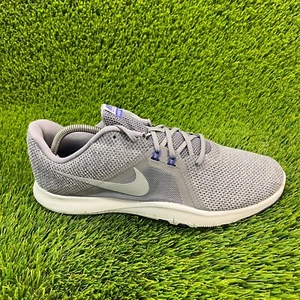 Nike Flex Trainer 8 Womens Size 12 Gray White Running Athletic Shoes Sneakers - Picture 1 of 9