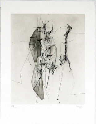 Informel. "G 18 K" 1970. Aquatinta Oscar WIGGLI (1927-2016 SUI), handsigniert - Bild 1 von 4