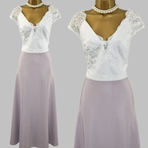 VENI INFANTINO Size 12 Taupe and Ivory Mother of the Bride Groom Outfit Wedding - Picture 1 of 9