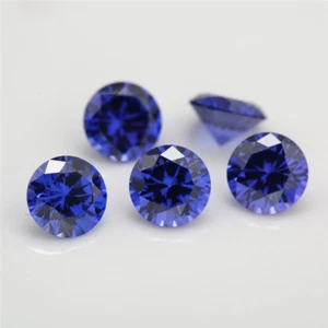 0.8~10.0mm Round Tanzanite BLue AAAAA loose cz stone cubic zirconia stone - Picture 1 of 4
