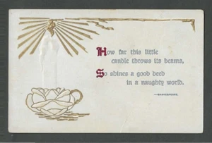 Ca 1915 Post Card Shakespeares Phylosophical Note - Picture 1 of 1