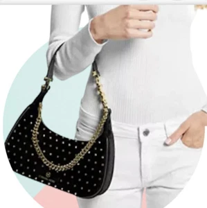 exotic Donna Michael Kors Small POUCHETTE PIPER black exotic - Picture 1 of 8