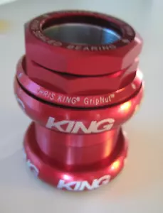Chris King GripNut Headset 1-1/8” Threaded Sealed Bearing Road Mountain BMX Red - Picture 1 of 2