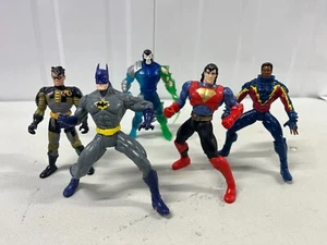 Vtg 90s Kenner DC Comics 5x Figures Batman Robin Superman Bane Black Lighting - Picture 1 of 20
