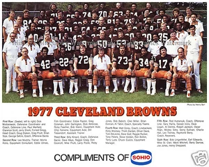 1977 CLEVELAND BROWNS 8X10 TEAM PHOTO BRIAN SIPE COCKROFT PRUITT WARFIELD - Picture 1 of 1