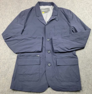 Eddie Bauer Travex Jacket Mens 44 Blue Button Close Performance Blazer Outdoor - Picture 1 of 16