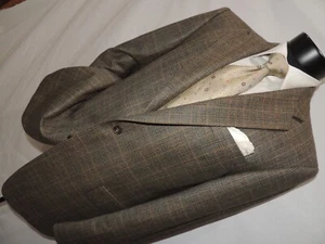 Hickey Freeman LTD Herren Grün Kariert Worsted Wolljacke Mantel 41 Normal - Bild 1 von 11