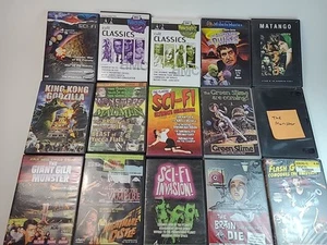 Lot 15 Vintage Sci-Fi Horror B Movie DVDs Flash Price Godzilla Cult *POLISHED* - Picture 1 of 7