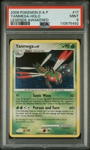 2008 Pokemon Yanmega 17/146 - Legends Awakened - Holo - PSA Mint 9 - POP 17! - Picture 1 of 3