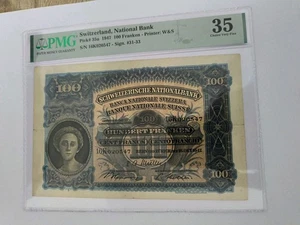 Switzerland, National Bank, 100 Franken 1947 - Printer: W&S - Picture 1 of 9