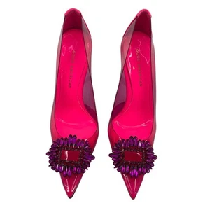 Good American Cinder-Rella Pumps Size 12 Hot Pink Lucite GA275JPB-X - Picture 1 of 9