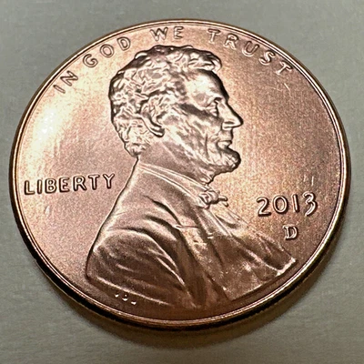 2013 D Lincoln Shield Cent Choice BU Penny US Coin 1163X - Image 1 of 3