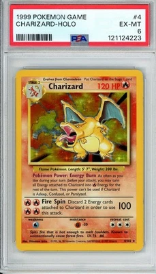 1999 POKEMON GAME #4 CHARIZARD HOLO PSA 6 - Image 1 of 2