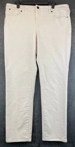 Talbots Signature Ankle Jeans - Womens Size 14/32 - Ivory Cropped Casual (3437) - Picture 1 of 18