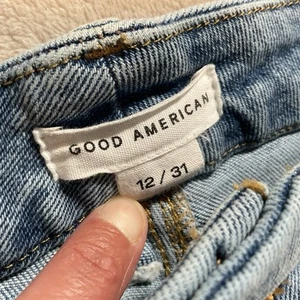 Good American Good Waist Jeans Womens 12/31 Blue Stretch Distressed - Picture 1 of 8