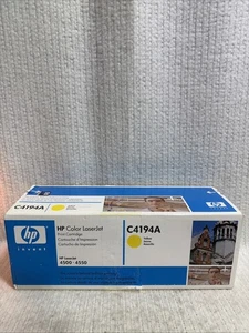Cartucho de tóner HP C4194A amarillo genuino OEM LaserJet 4500 94A sellado de fábrica - Imagen 1 de 7