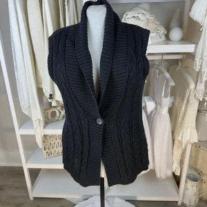 Northcrest talla. Chaleco Suéter Lg, Tejido Cable, Elegante Día Noche Oficina Carrera #4416 - Imagen 1 de 7