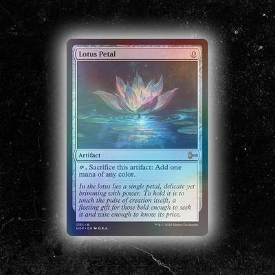 FOIL - Lotus Petal - Custom Magic: The Gathering Card - High-Quality - Image 1 of 4