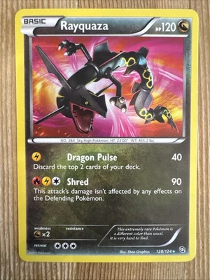Rayquaza Pokemon Dragons Exalted 128/124 -2014 SECRET RARE Shiny - LP - Image 1 of 4