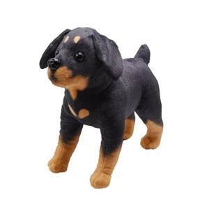 Lifelike Rottweiler Dog Stuffed Animal Simulated Plush Puppy Toy Doll Super R... - Picture 1 of 7