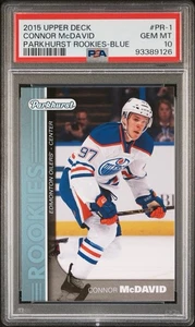 2015/16 Upper Deck Connor McDavid Parkhurst Rookies Blue PSA 10 - Picture 1 of 2