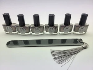 6 x Ciate London Mini Paint Pot Nail Polish PLIES PLEASE ME ( Metallic silver ) - Picture 1 of 12