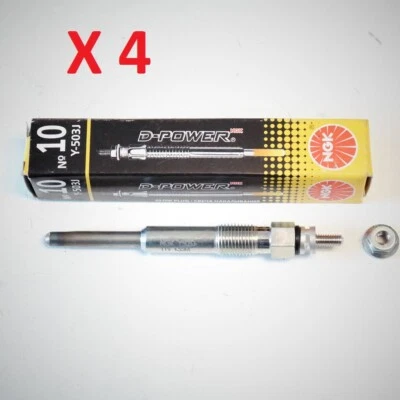 Citroen Peugeot 1.5d 1.9d 4X bougie de préchauffage NGK Y503J 0100226371 GN912 - Photo 1/2