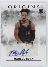 2021 Panini Chronicles Draft Picks Origins Rookie Purple Auto 23/49 Marcus Burk