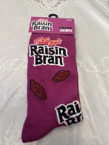 Kellogg's Rosinen-Kleiesocken, lila verrückte Crew-Socken, Herrenschuhe Größe 6-12 - Bild 1 von 2