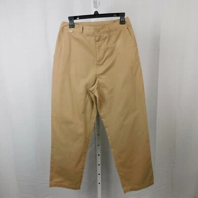 Blassport Relaxed Straight-Leg Elastic Waist Khaki Pants - 10 Short #916 - Image 1 of 4