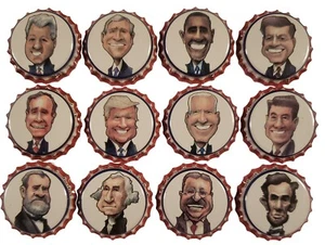 Lot of 50 US President Beer Bottle Caps Complete Set (New, Uncrimped) Homebrew - Picture 1 of 11