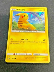 Pikachu - 28/73 Shining Legends (Pokemon) Holo Cracked Ice Theme Deck Exclusive - Picture 1 of 2