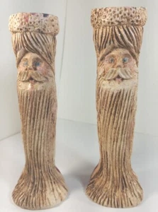 World Vintage Santa Claus Candle Holder No Hat Original Label 1996 - Picture 1 of 5