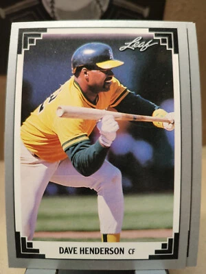 1991 Leaf #232 Dave Henderson Oakland Athletics - Image 1 of 2