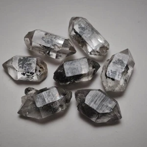 19g/7pcs 18-22mm Black Phantom Herkimer Diamond Quartz Crystal Healing 5000 - Picture 1 of 6