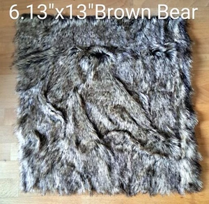 Faux Fur Fabric Scraps Remanent Varies Colors, Patterns for Art, Craft, Journal - Picture 1 of 25