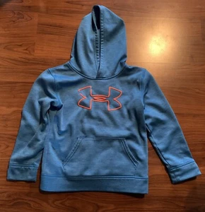 Boys Under Armour Hoodie Blue and Orange size 7 - Picture 1 of 6