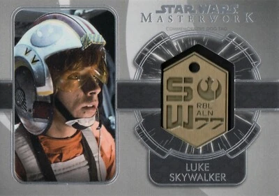 Star Wars Masterwork 2020, Luke Skywalker Dog Tag Medallion Card DT-JL #72/99 - Image 1 of 2
