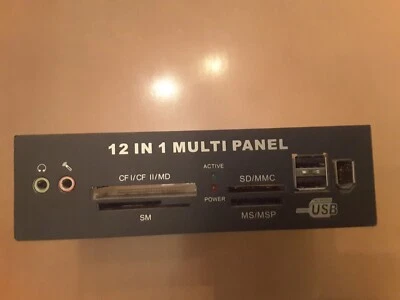 12  in 1  Multi Front Panel für Computer (5,25 Zoll ??) unbenutzt - Bild 1 von 4