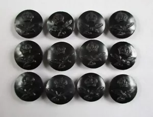 12x RAF: "ROYAL AIR FORCE BAKELITE BUTTONS" (Small, 17mm, WW2 KD Tropical Tunic) - Bild 1 von 5