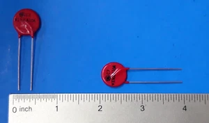 (6PCs)VARISTOR,V130LA10A, LITTEL FUSE/GE , 130VAC/175VDC , 4.5 kA, Radial - Picture 1 of 5
